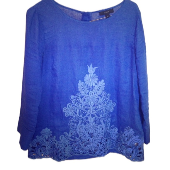 JCrew Linen Blouse - Picture 5 of 9